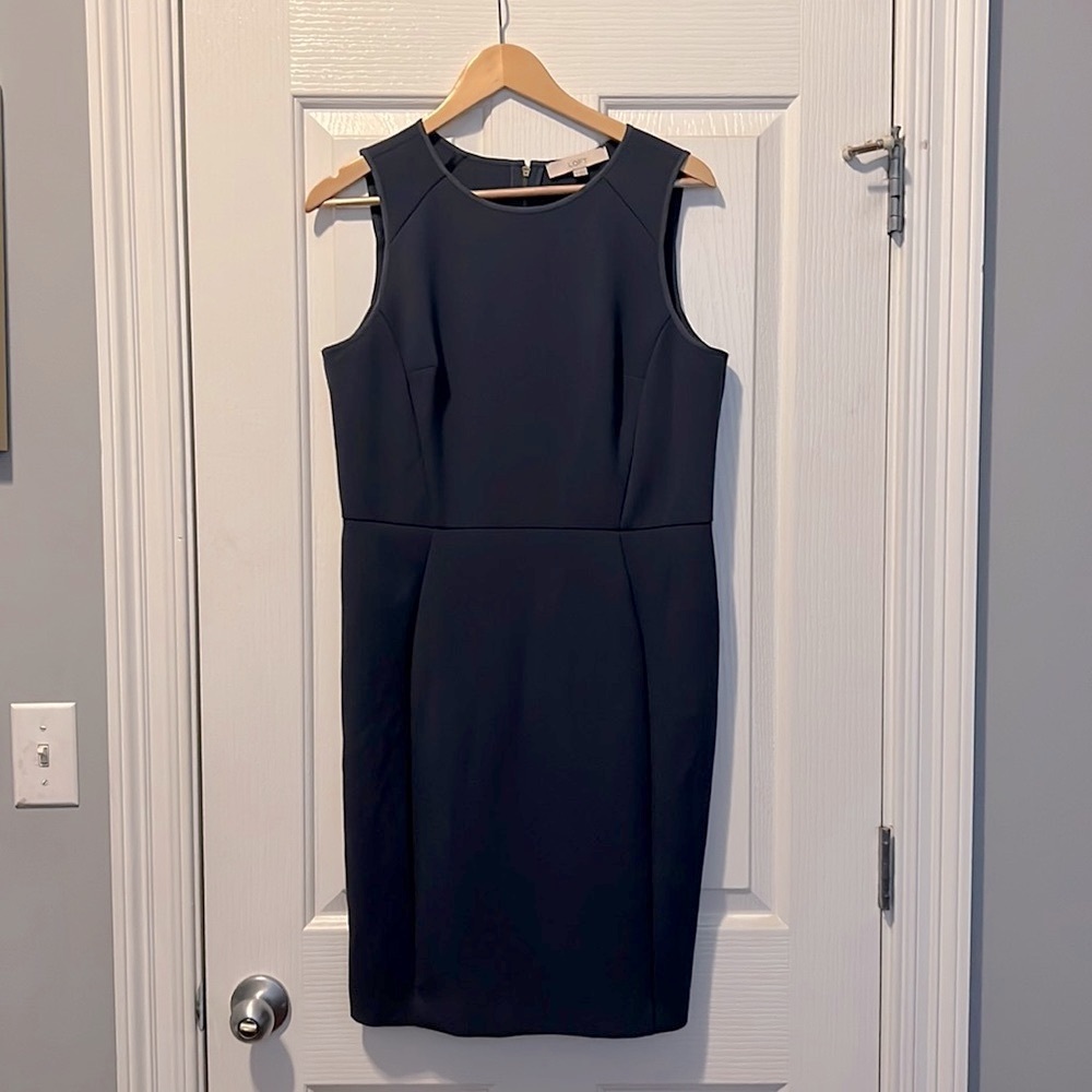 Navy business dress by Ann Taylor loft